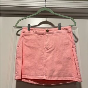 WOMENS LILLY PULITZER COLETTE DENIM SKORT CALLA LILLY PINK SIZE 00